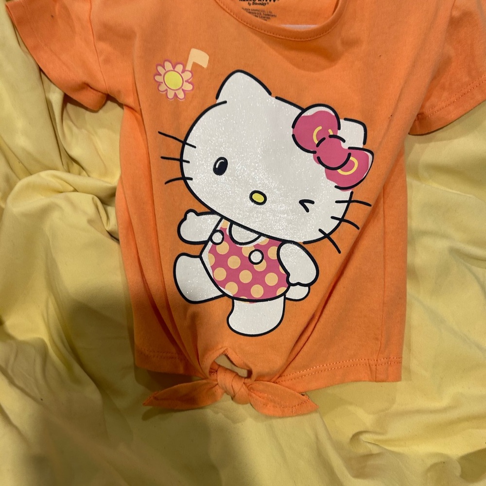 Hello Kitty Orange and Pink Kids T-Shirt